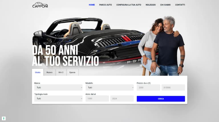 Capponi Auto case history Homepage