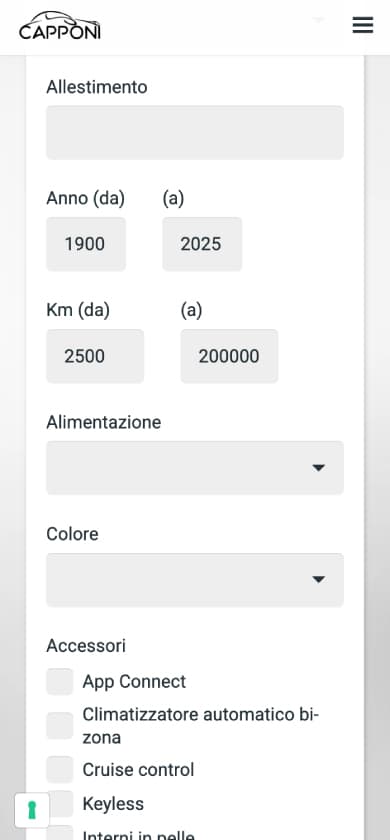 Capponi Auto case history Form