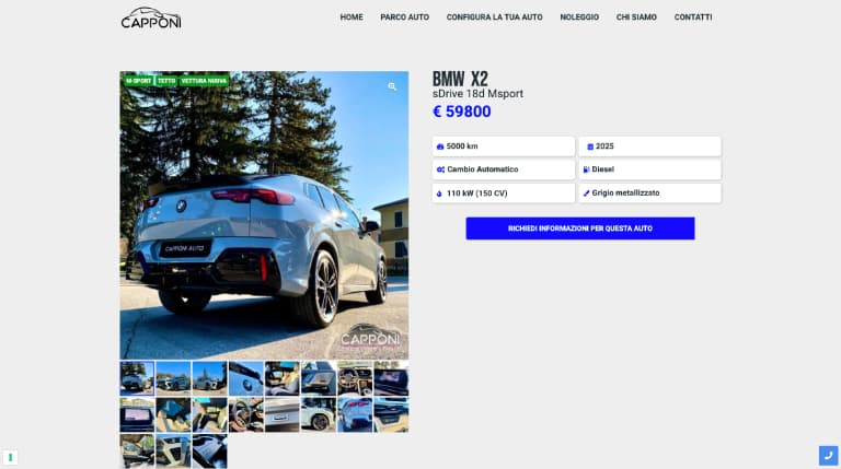 Capponi Auto case history pagina prodotto