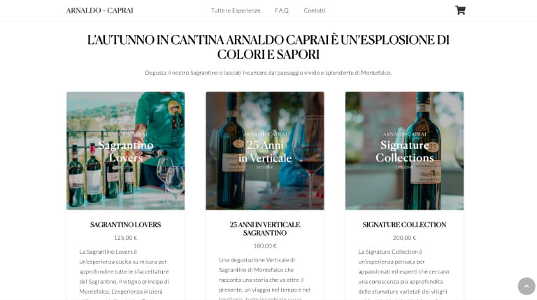 Arnaldo Caprai case history pagina esperienze