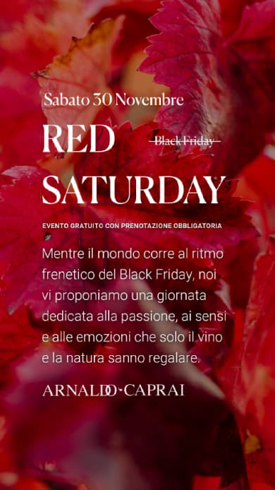 Arnaldo Caprai case history social Red Saturday