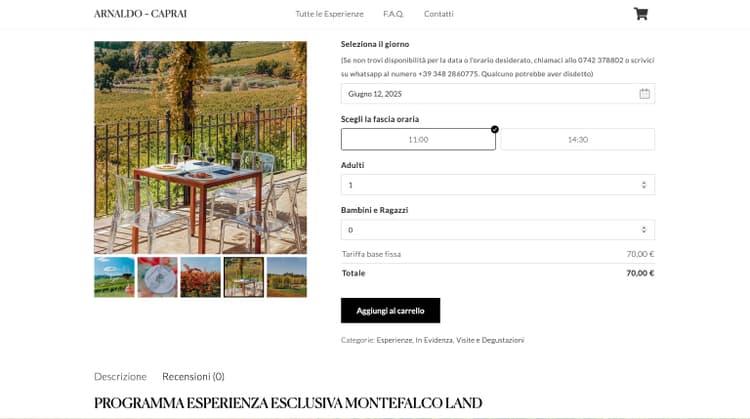 Arnaldo Caprai case history prenotazione visita