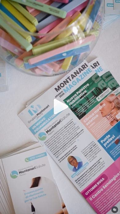 Gruppo Montanari Salute case history reel con i materiali di comunicazione