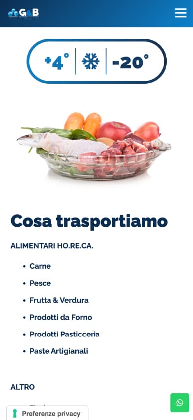 Comunicativi G&B Trasporti Refrigerati Case History Mobile