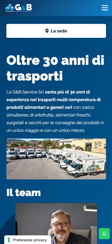 Comunicativi G&B Trasporti Refrigerati Case History Mobile