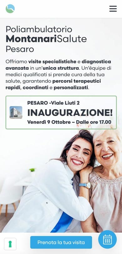 Gruppo Montanari Salute case history homepage mobile