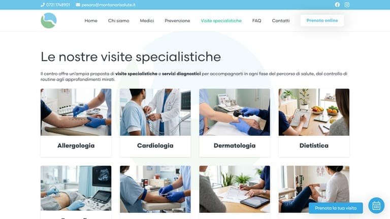 Gruppo Montanari Salute case history pagina visite specialistiche